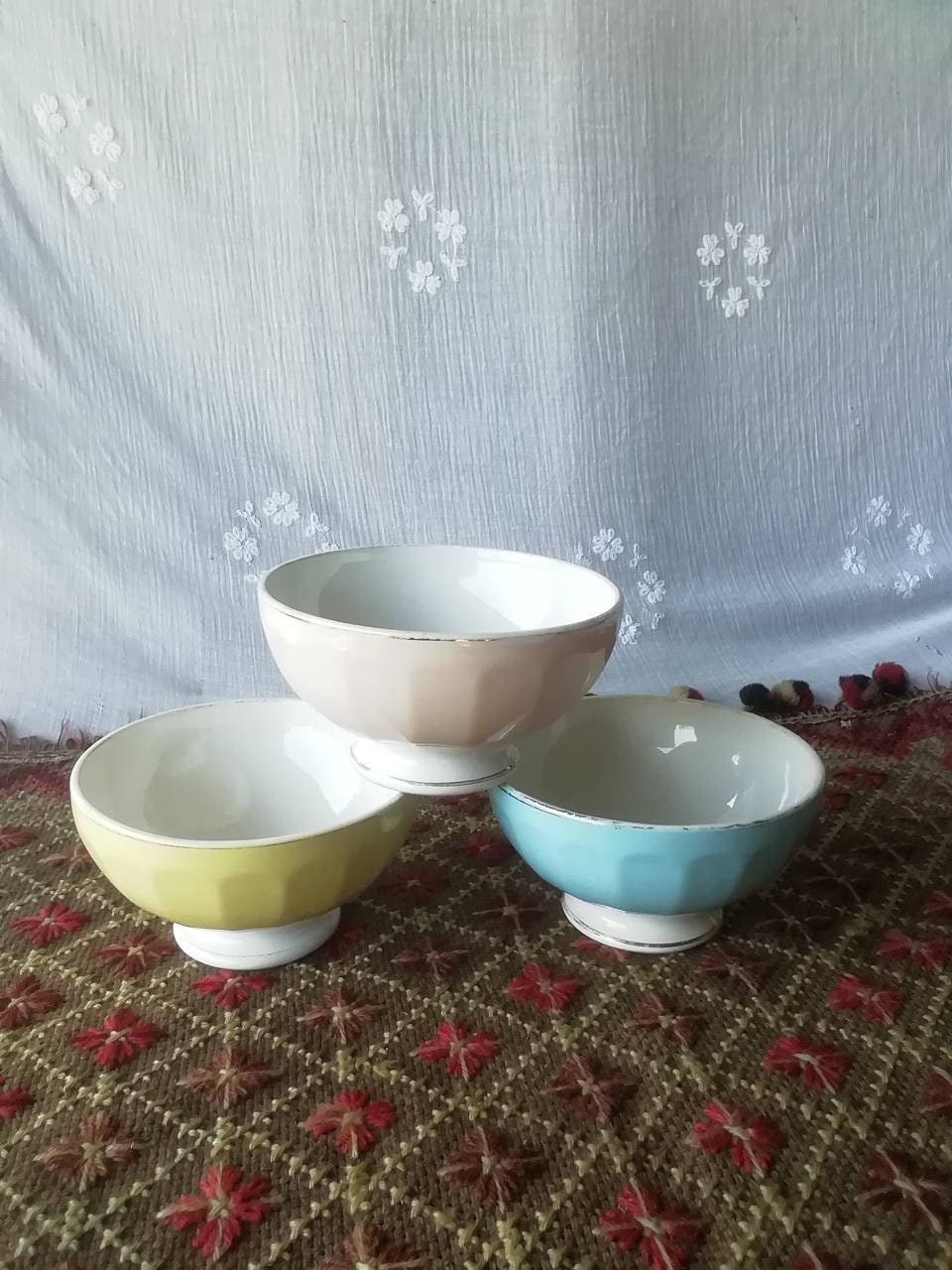 Bols Vintage Français Café Au Lait