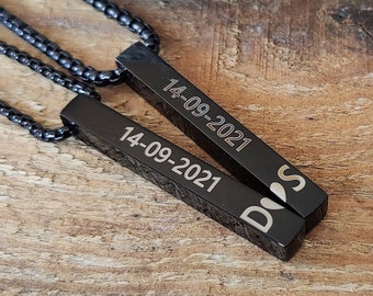 matching necklaces for couples initials long distance best friend boyfriend birthday gift ideas unique anniversary 1 2 3 years couples set