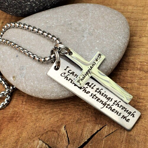 Custom Bible Verse Necklace Personalized Scripture Necklace Etsy