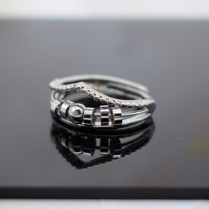 Anxiety Ring Fidget Rings Adjustable Anti Stress Spinner Worry Meditation Gift for Her Women Daughter Best Friend