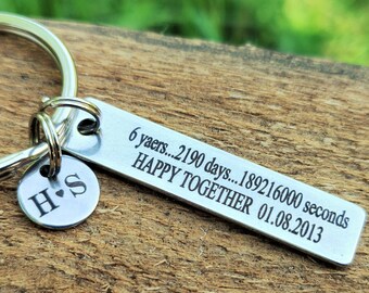 6 year anniversary keychain iron anniversary six year anniversary gifts for men gift for him gift her iron wedding 11th anniversary steel