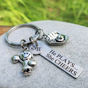 personalisierte Baseball Mutter Geschenke jubeln Mutter Schlüsselbund Sport Schlüsselbund Freund Freundin Schlüsselbund benutzerdefinierte Baseball Schlüsselbund prost Geschenke sie
