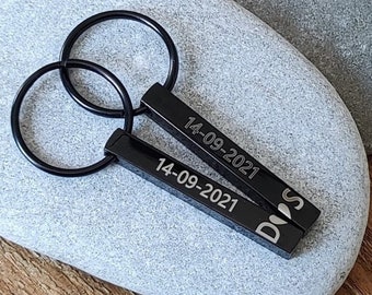 matching keychains for couples long distance friends boyfriend birthday gift ideas unique anniversary 1, 2 year 3 years couples keychain set