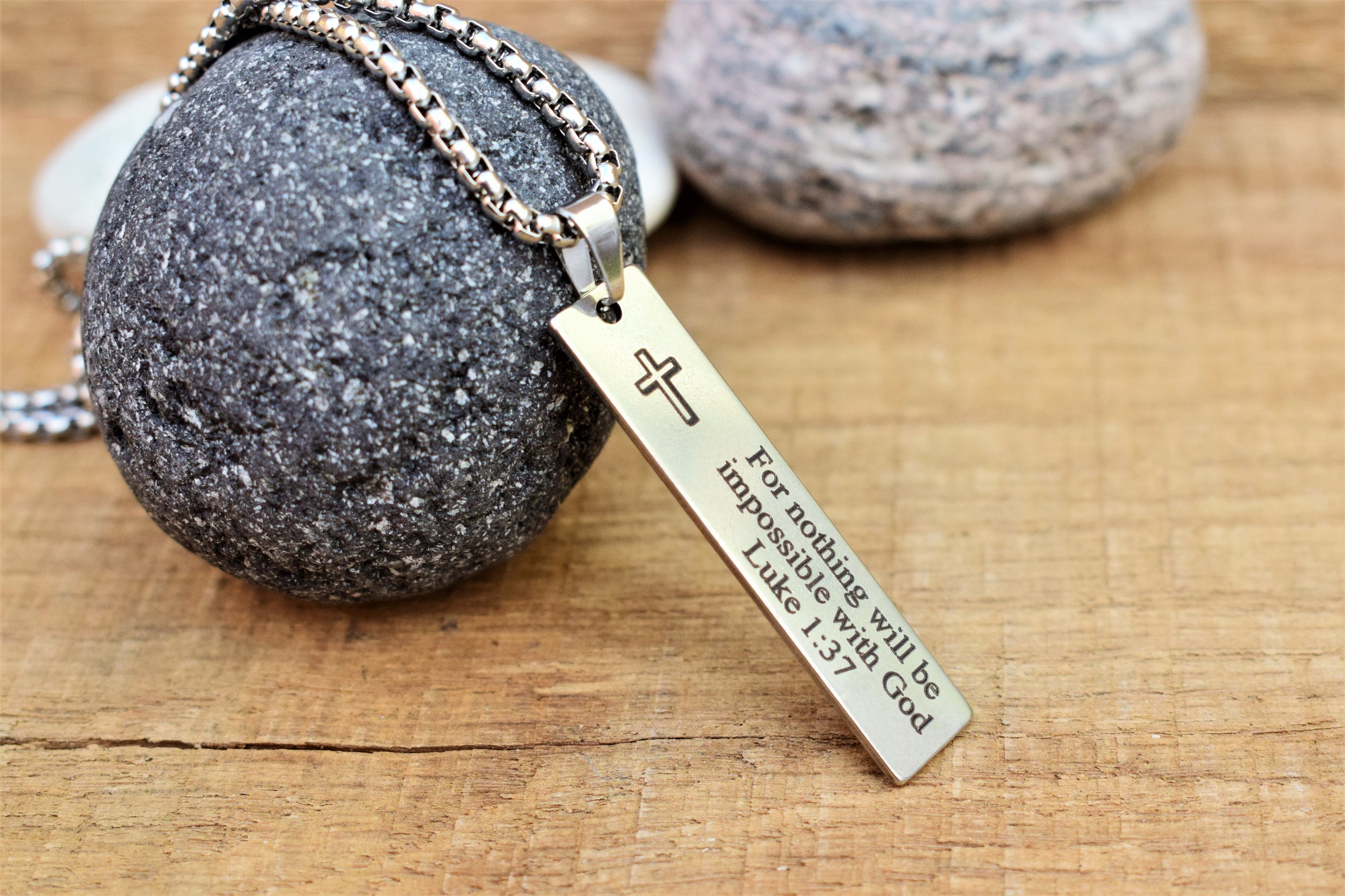 Religious necklace for men christian jewelry confirmation Etsy