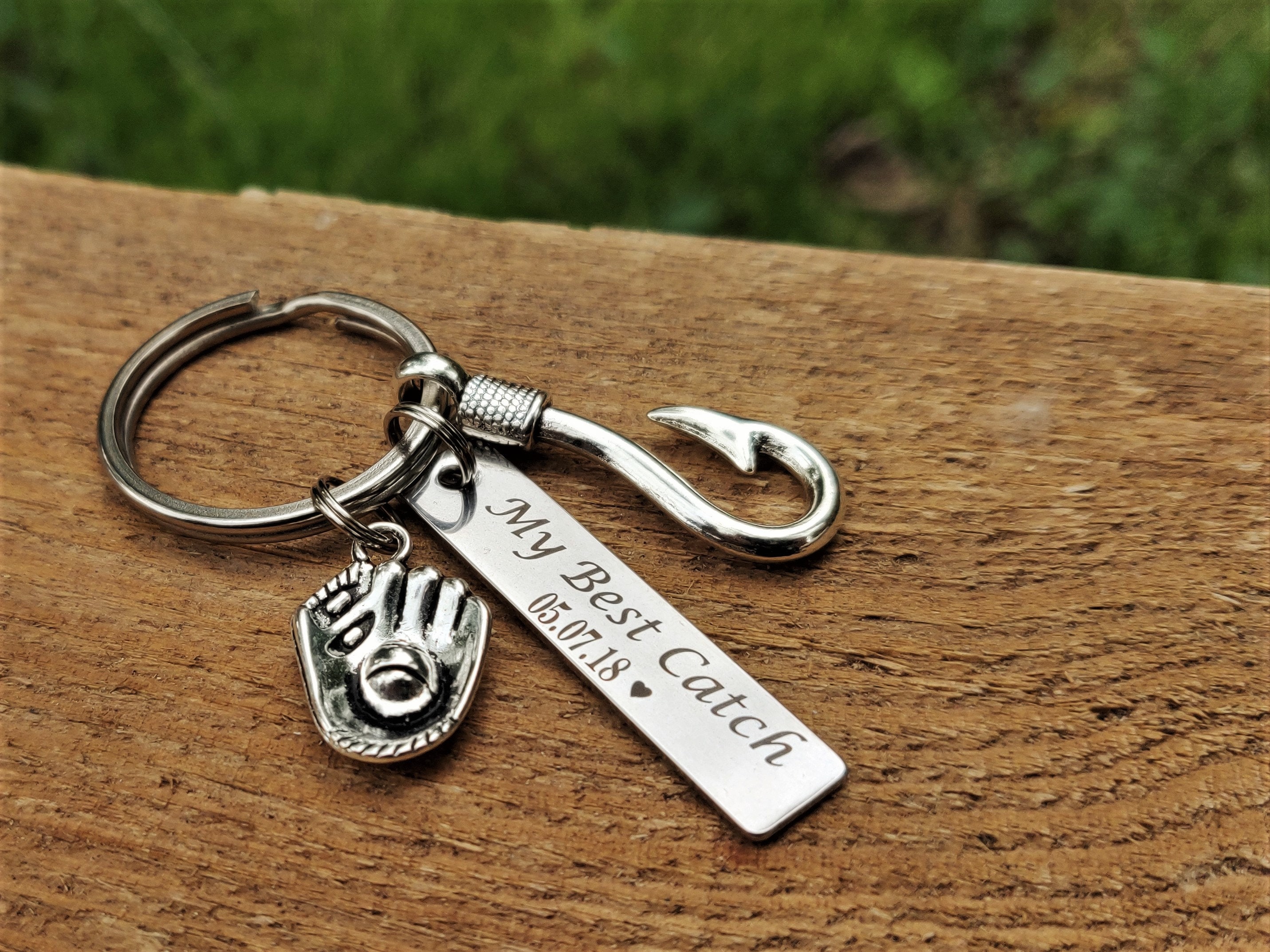 Best catch keychain personalized keychain boyfriend keychain Etsy