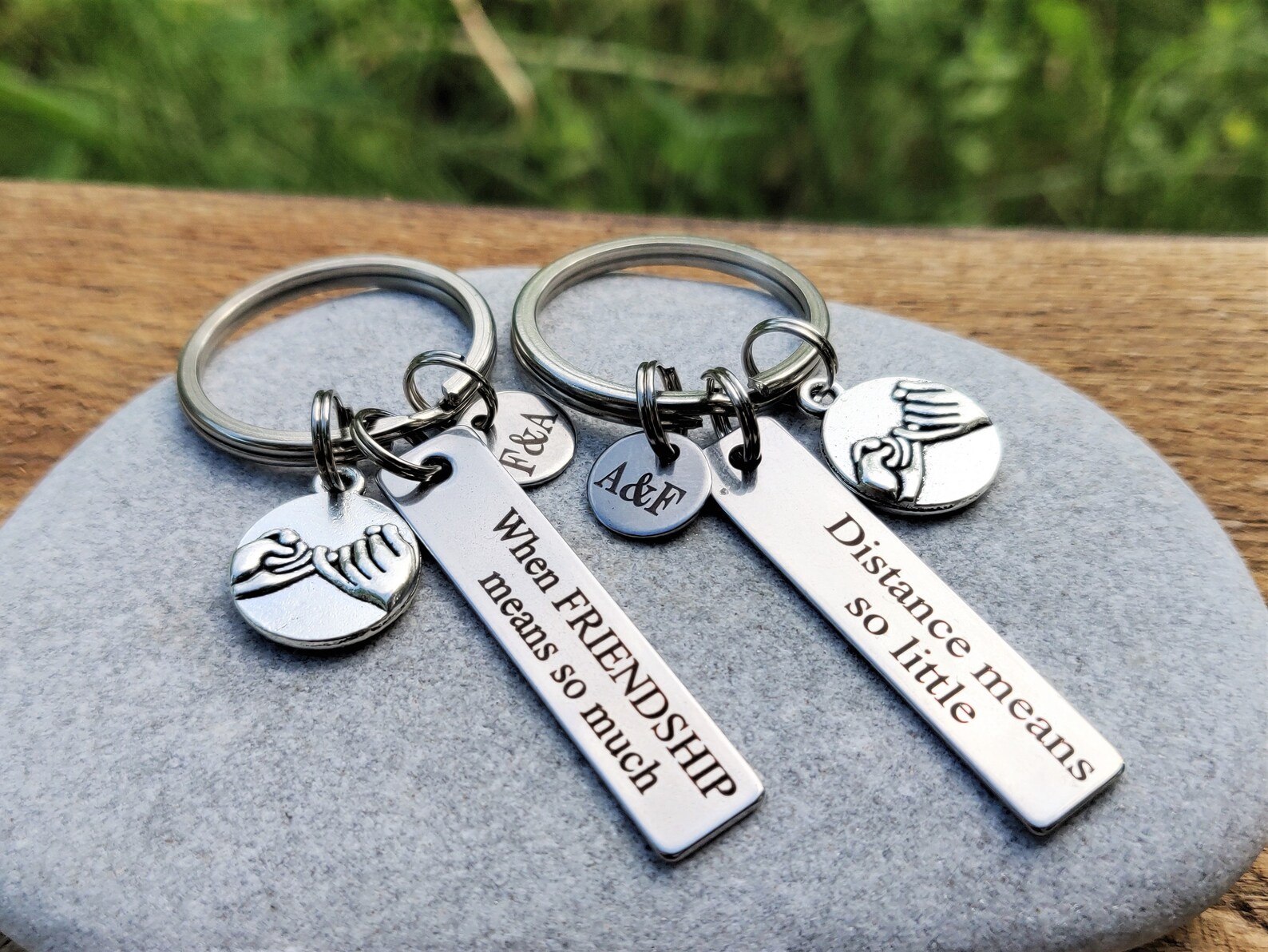 Long distance friendship keychain best friend gifts | Etsy