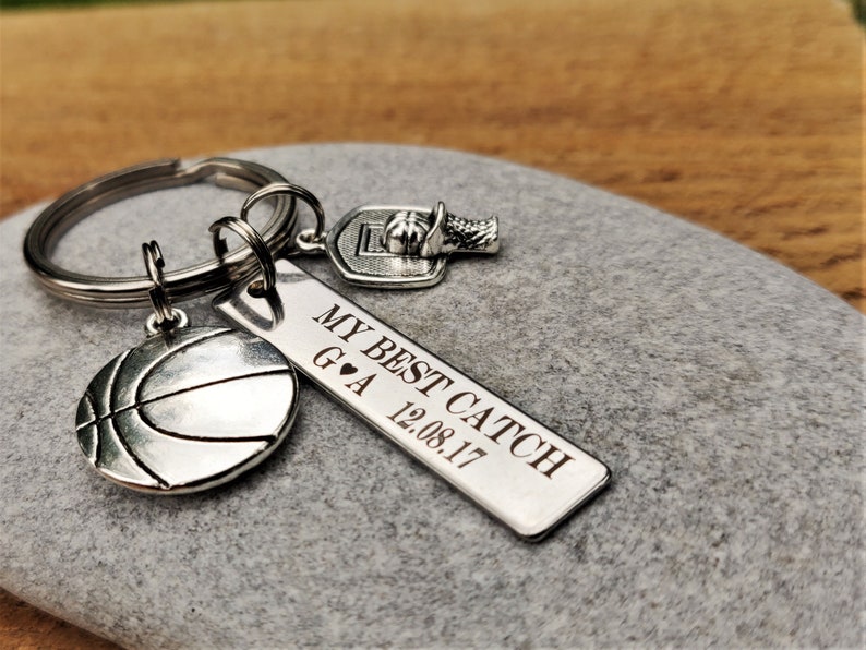 Best Catch Keychains Rugby Keychain Personalized Keychain Etsy