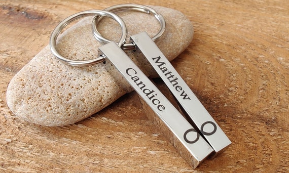 Personalized Couple Key Chains Custom Anniversary Boyfriend