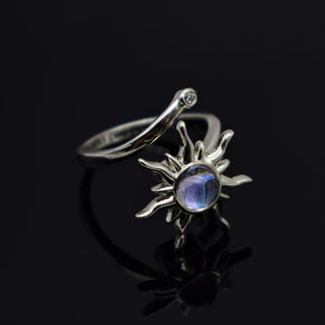 Fidget Sunflower Ring To My Granddaughter Daughter Rings Rotate Spinning Anti Stress Relief Anxiety image 9