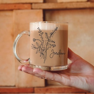 Floral Mug Personalized Gifts For Her Wildflower Mug Flower Mug Customizable Mug Personalise Gift Botanicals