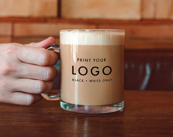 Custom Logo Glass Mug 11oz