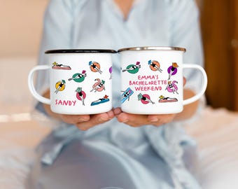 Lake Bachelorette Party Cups, Beach Pool Party Bachelorette Camping Mugs