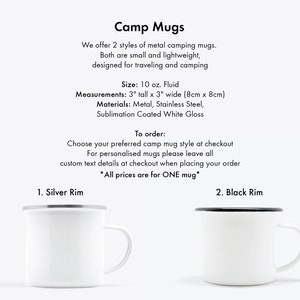 Mrs and Mrs Mugs: Lesbian Wedding Gift, Floral Enamel Camp Mug image 3