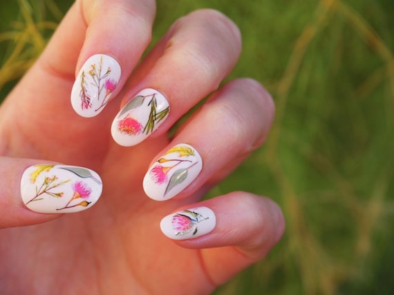 Nail Decals Native Australian Flora Nail Decals Nail Art etna com pe
