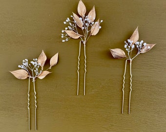 Preserved flower bun stick — CAMILLE (3 styles to choose from)