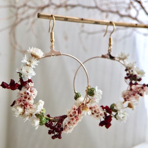 Collection "PETIT MIGNON" preserved flower earrings-- NINA