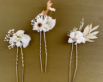 Preserved flower bun stick — ADELE (3 styles to choose from)