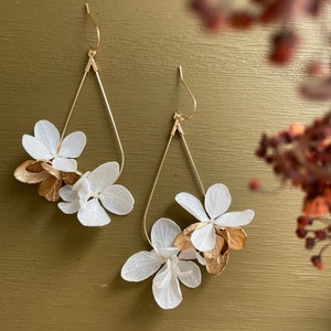 preserved flower earrings--JULIETTE white gold