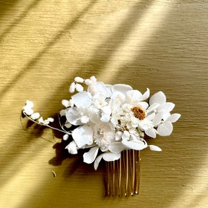 Mini stabilized flower comb --ANNA white