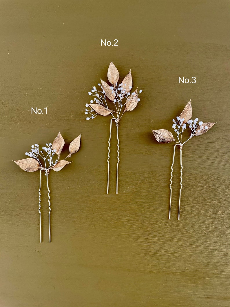 Pique à chignon fleurs stabilisées CAMILLE 3 styles à choisir image 10