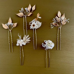 Pique à chignon fleurs stabilisées CAMILLE 3 styles à choisir image 8