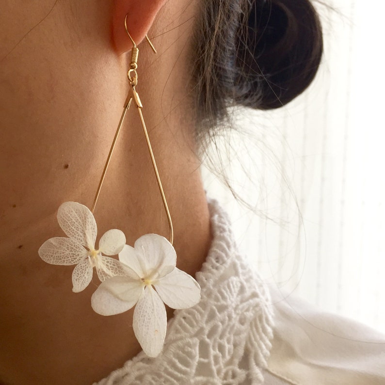 Boucles d'oreilles fleurs stabilisées JULIETTE | Etsy