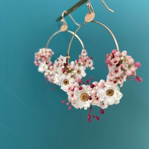 Collection "PETIT MIGNON" stabilized flower earrings-- LOLITA