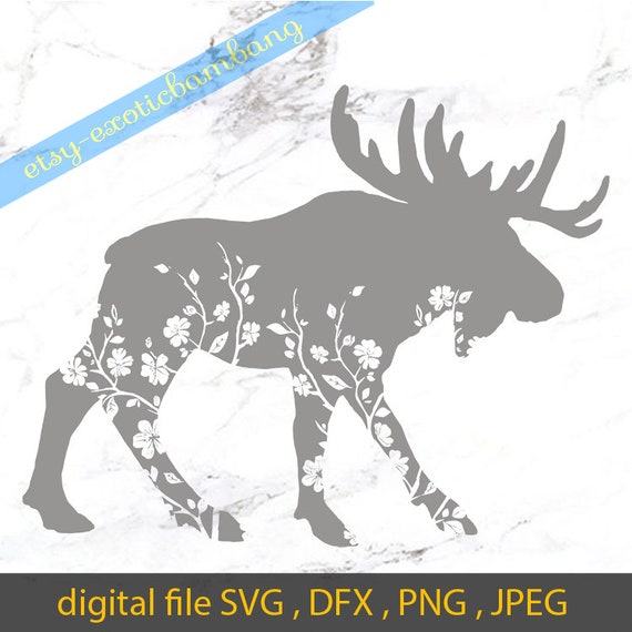 Download Animal Silhouette Clip Art Moose Mandela Mandala Animal Moose Etsy