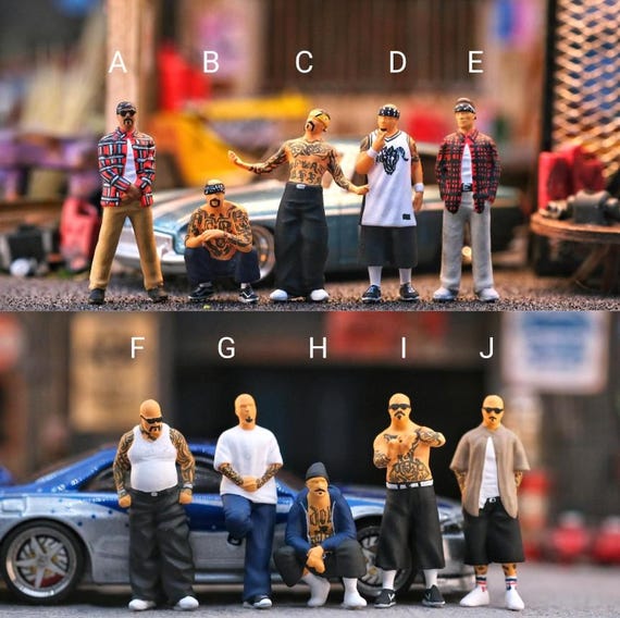 Miniature Figure Chicano Style | Lowrider Culture Statue | Mexican
