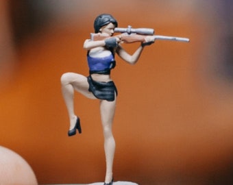 Miniature Action Figures Model Female Diorama Scale 1/87 Decoration 1:87
