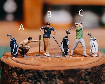 Miniature Figure Man Player Golf Scale 1:87 1/64 NO Preiser For Diecast and Diorama