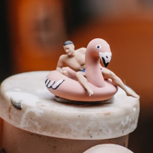 Miniatur Action Mini Figuren Mann Schwimmen Diorama HO Maßstab 1/87 Dekoration