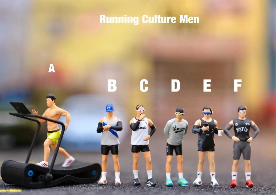Walkathon Figure Miniature Running Culture Figure | Runner Collectible Lover Gift | Desk ...