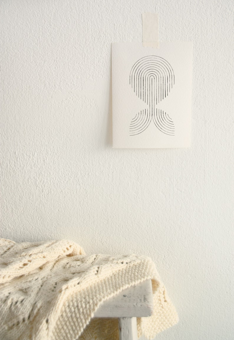 Abstract whale Printable wall art Line art print Downloadable Geometric fish Minimalist print
