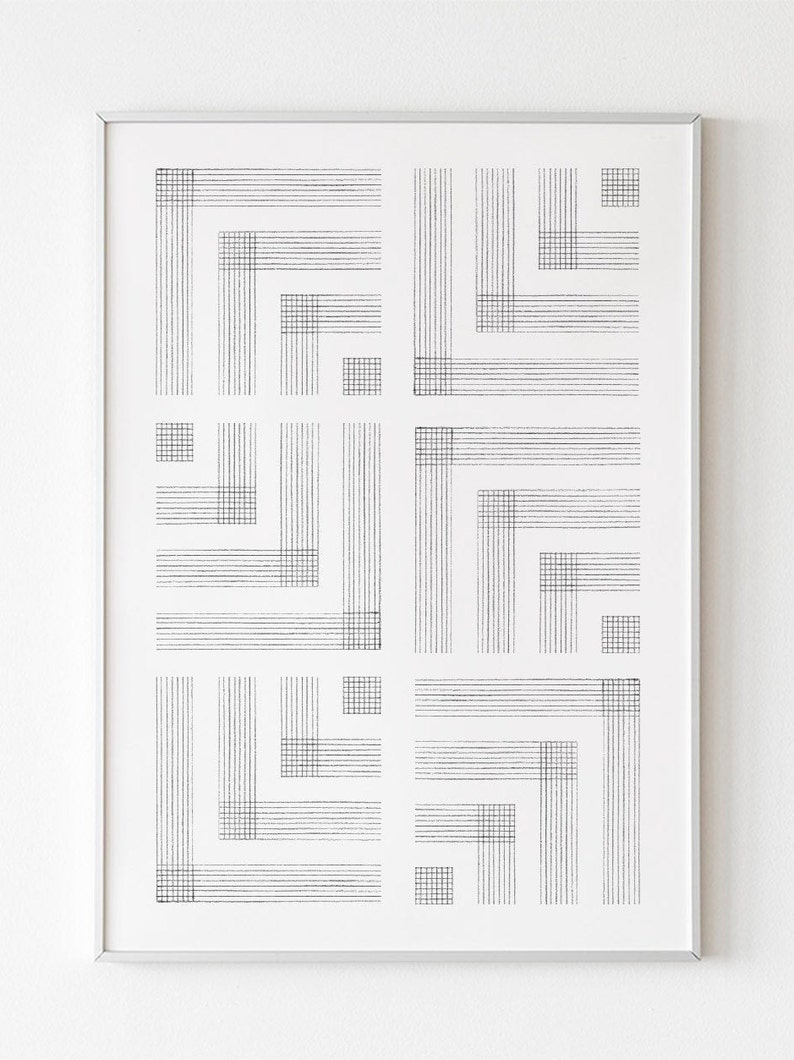 Line Art Printable Wall Art Abstract Print Downloadable Etsy