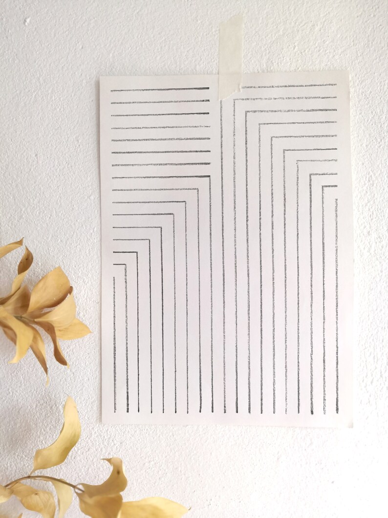 Abstract Line Art Printable Wall Art Geometric Print Etsy