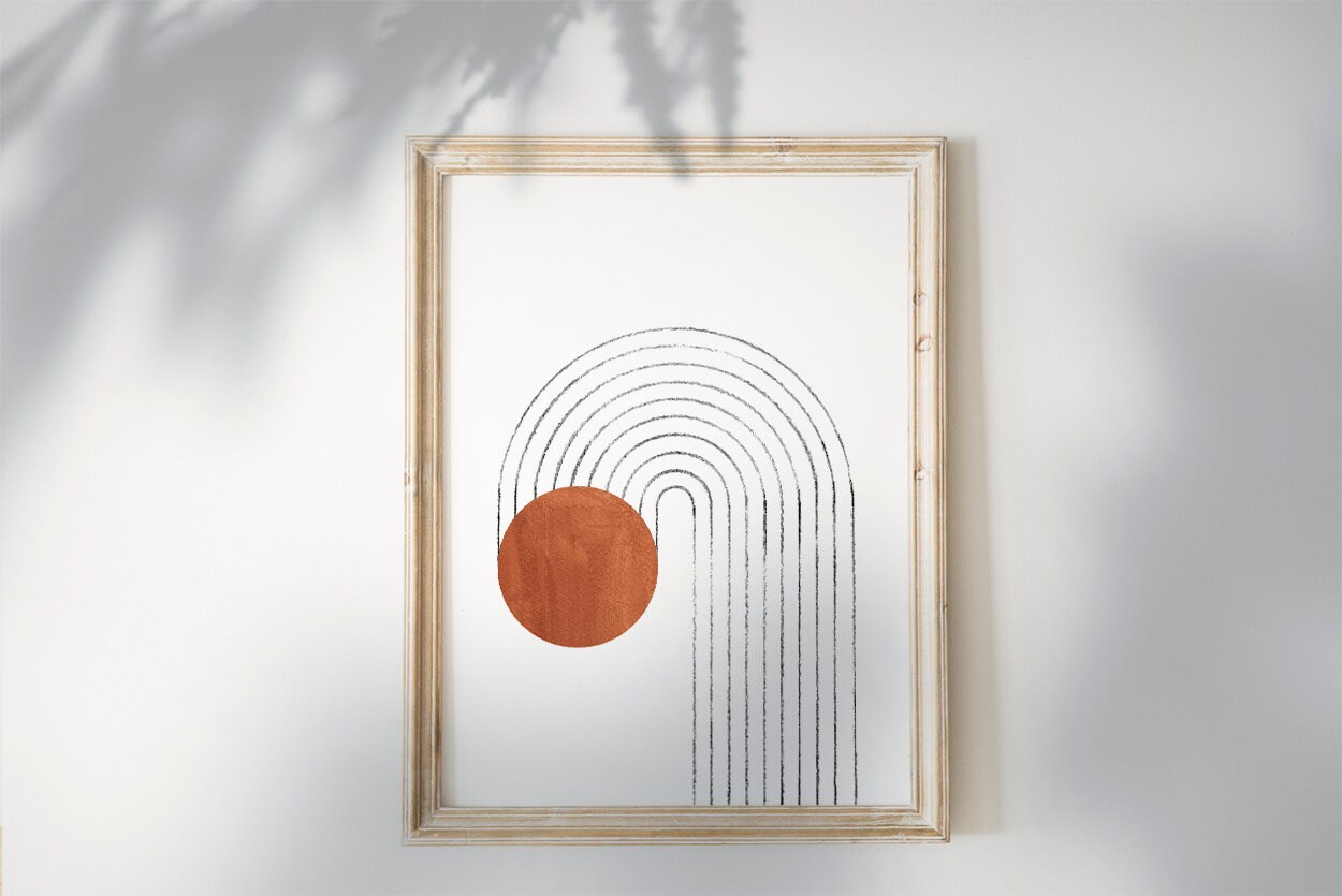 Minimalist Printable wall art Abstract print Downloadable Line | Etsy