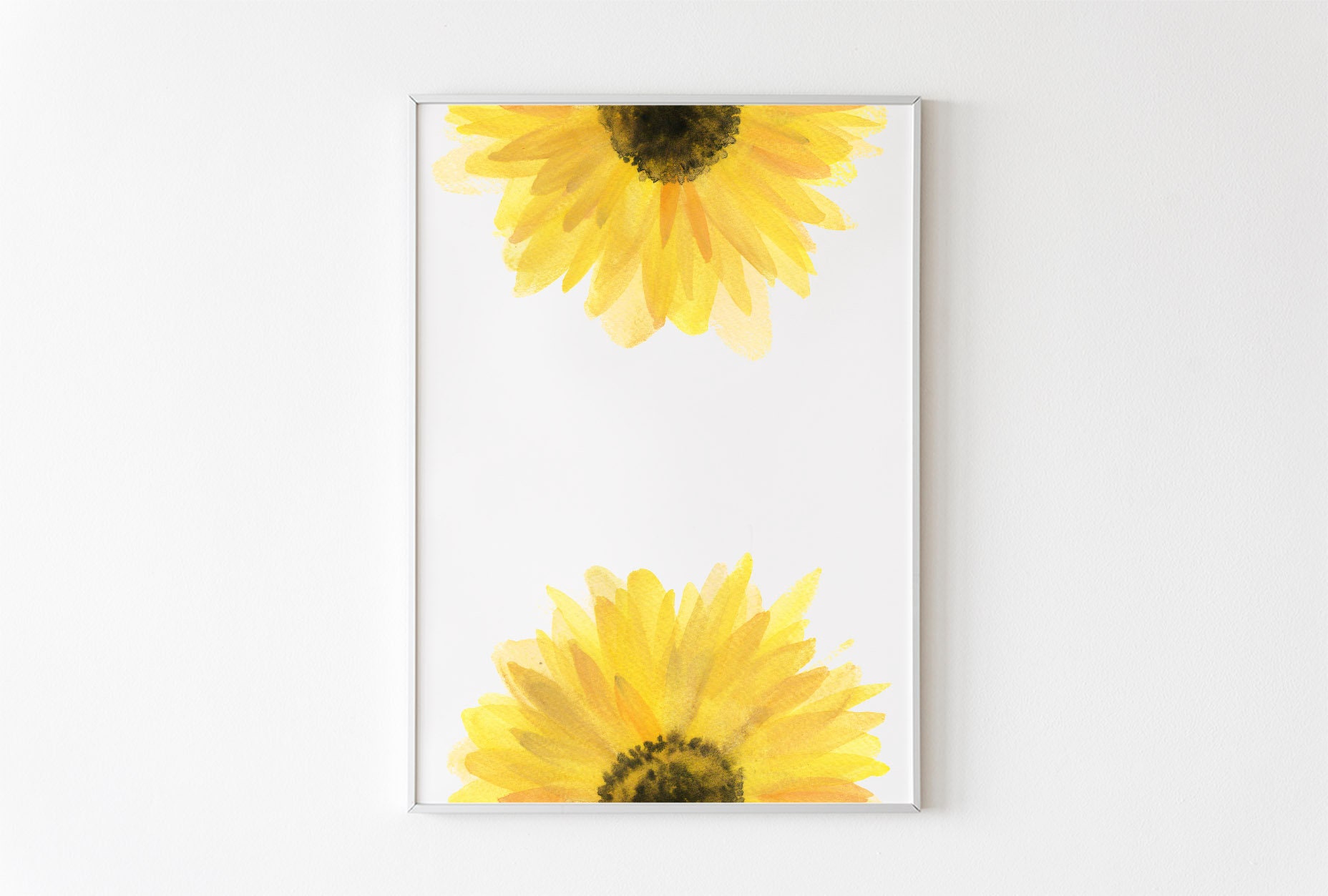 Sunflower Printable Wall Art Flowers Print Downloadable Yellow | Etsy