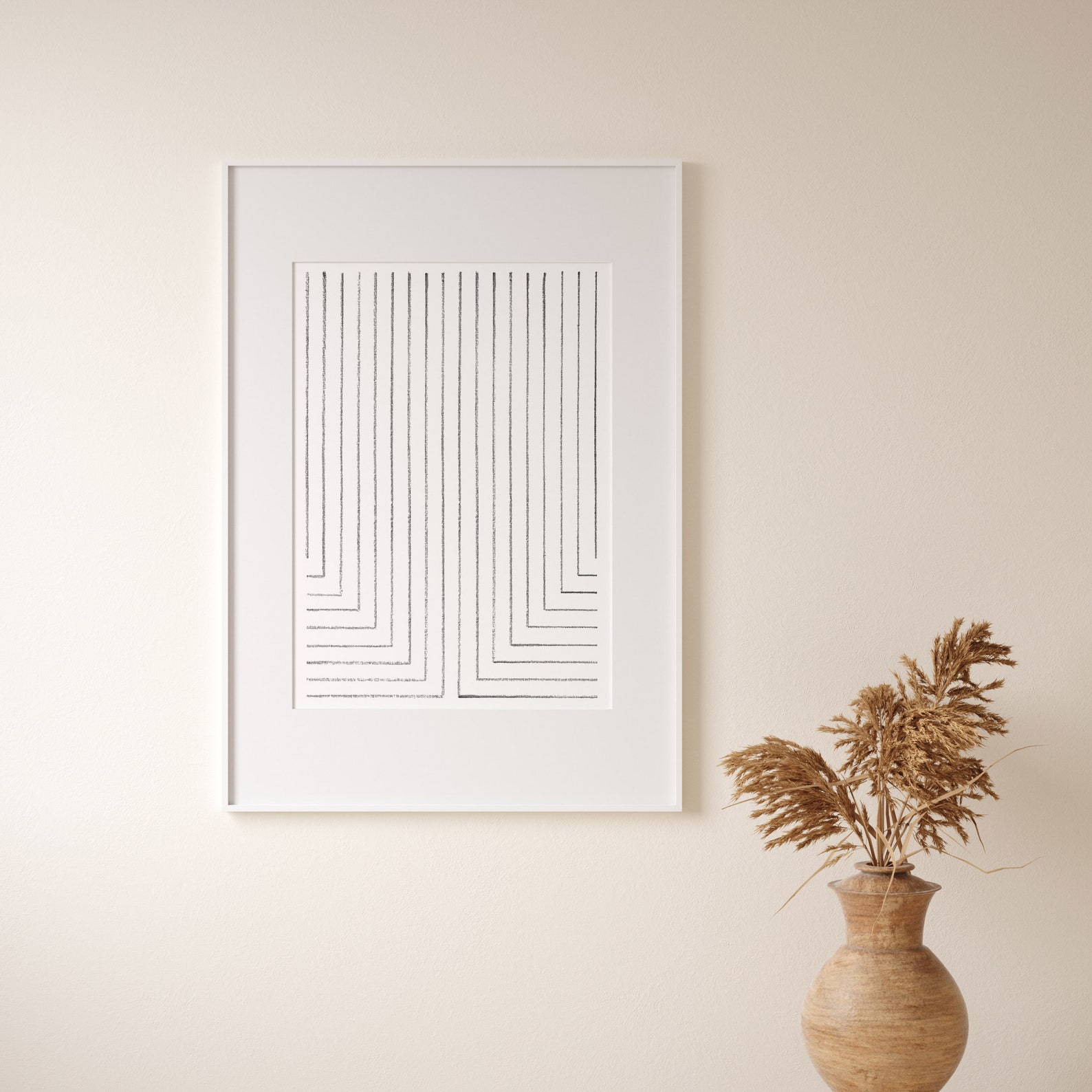 Geometric line art Printable wall art Abstract print Etsy