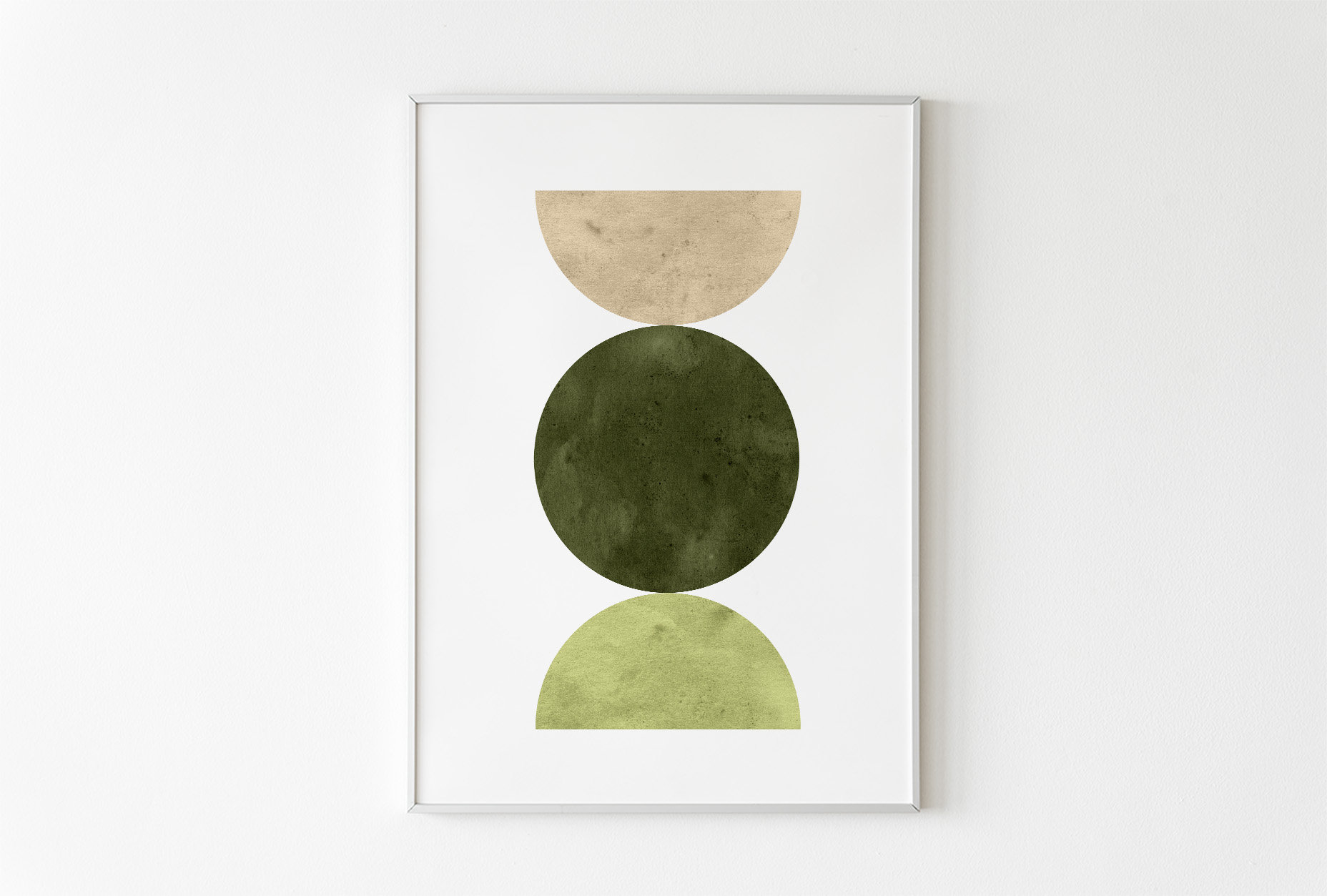 Olive Green Print Downloadable Mid Century Modern Art Etsy