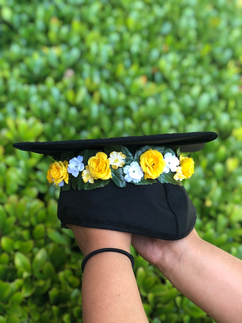 Custom Graduation Cap Flower Crown Small Etsy
