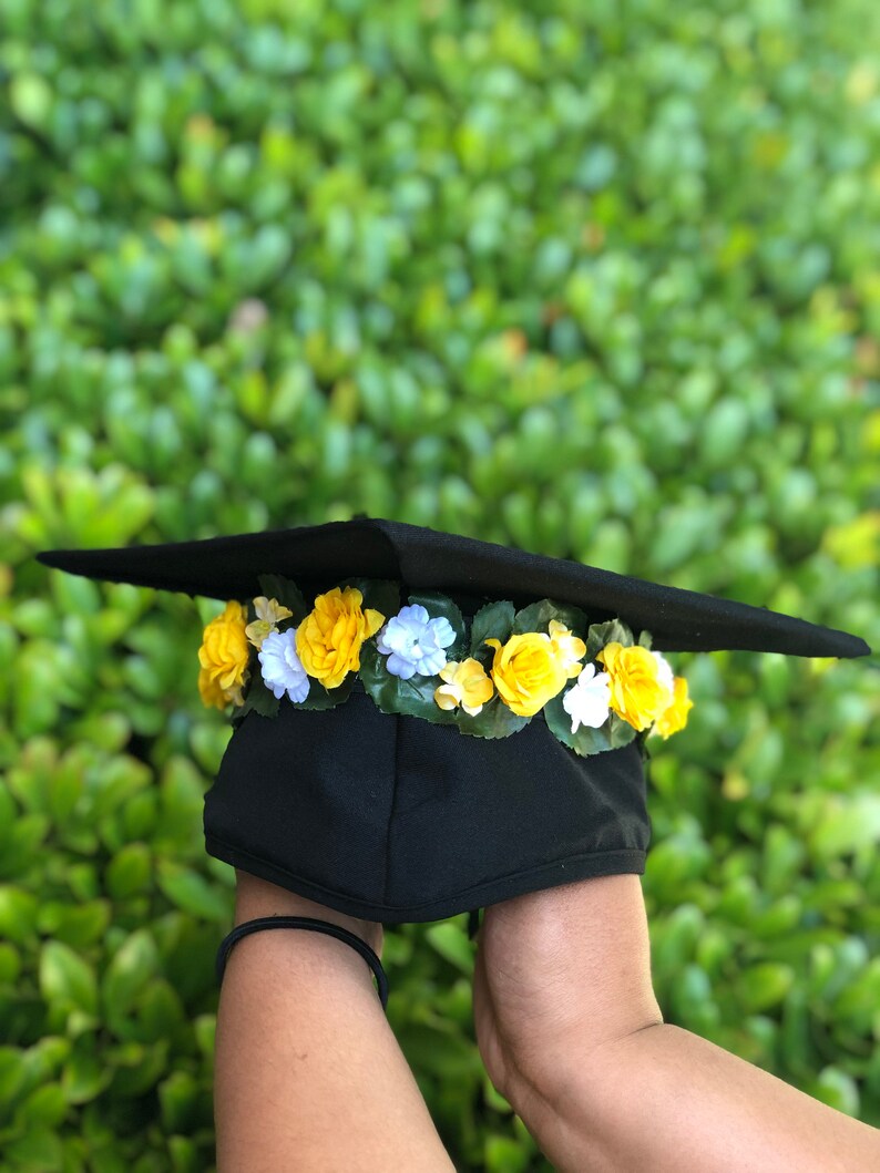 Custom Graduation Cap Flower Crown Small Etsy