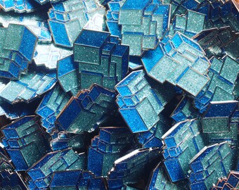 Shining Blue Blocks