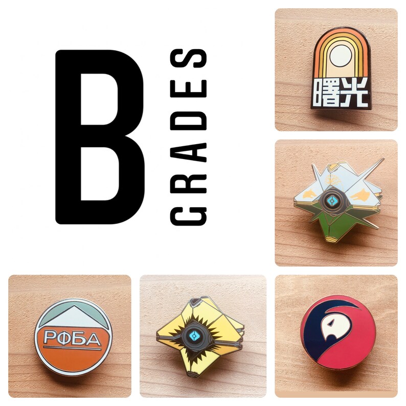 Assorted B Grade Hard Enamel Pins Etsy