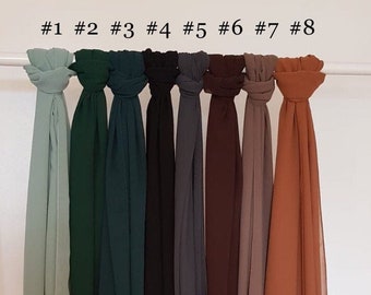 Fabulous 100% chiffon scarves available in different colours