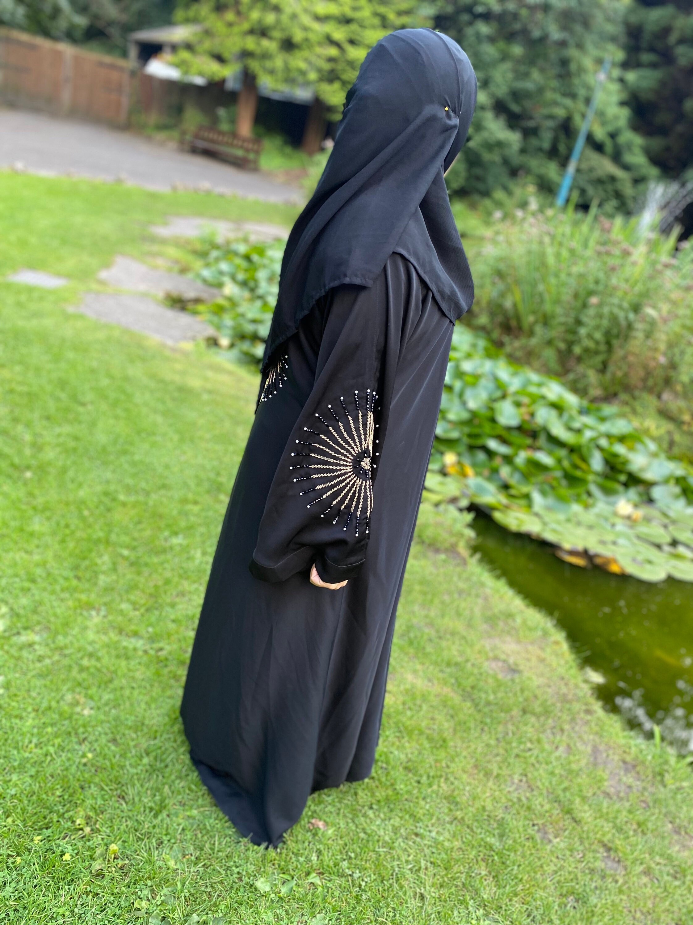 hand work abaya
