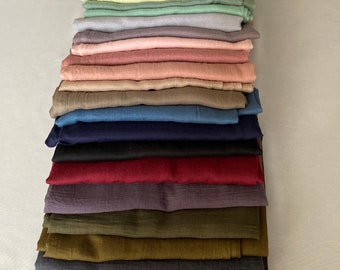 Katoenen sjaal hijab: effen lichtgewicht kleuren