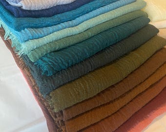 Top Quality crinkle mix cotton plain scarf/ hijab Available in a variety colours