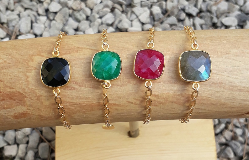 Black agate woman bracelet gifts women/'s gift gold-plated minimalist bracelet