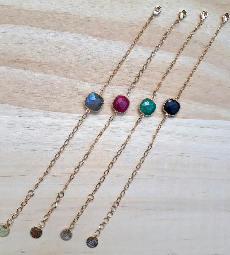 Black agate woman bracelet gifts women/'s gift gold-plated minimalist bracelet